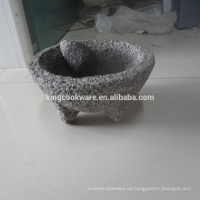 Herramientas de hierbas y especias granito molcajete 3